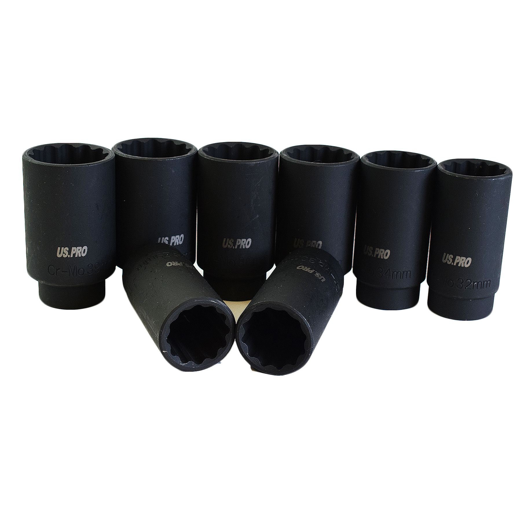 1/2" de orejeta de accionamiento del eje de tuerca de rueda Zócalos de impacto tamaños métricos de 29mm - 39mm 8pc configurada