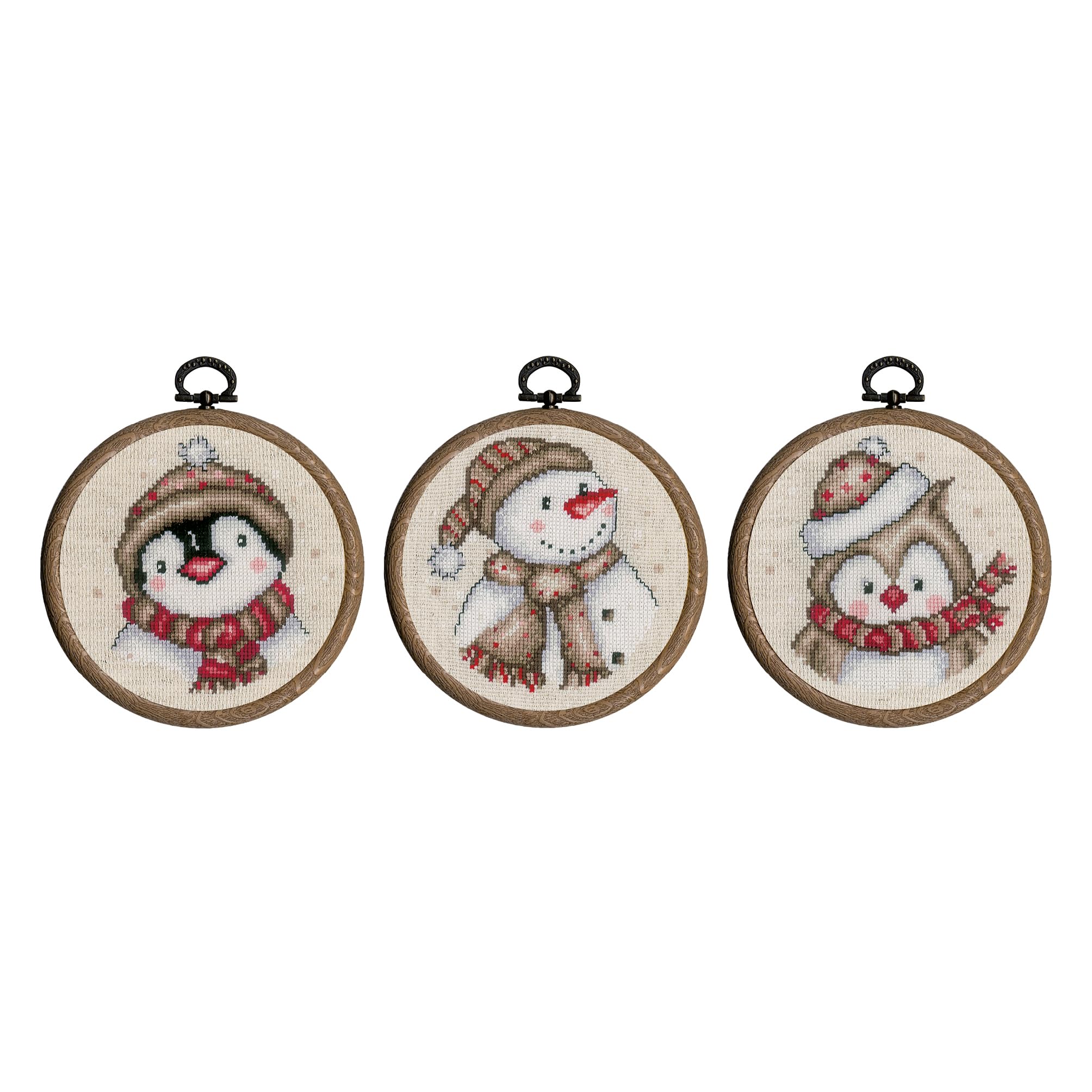 Vervaco Miniature Figurines d'hiver kit lot of 3