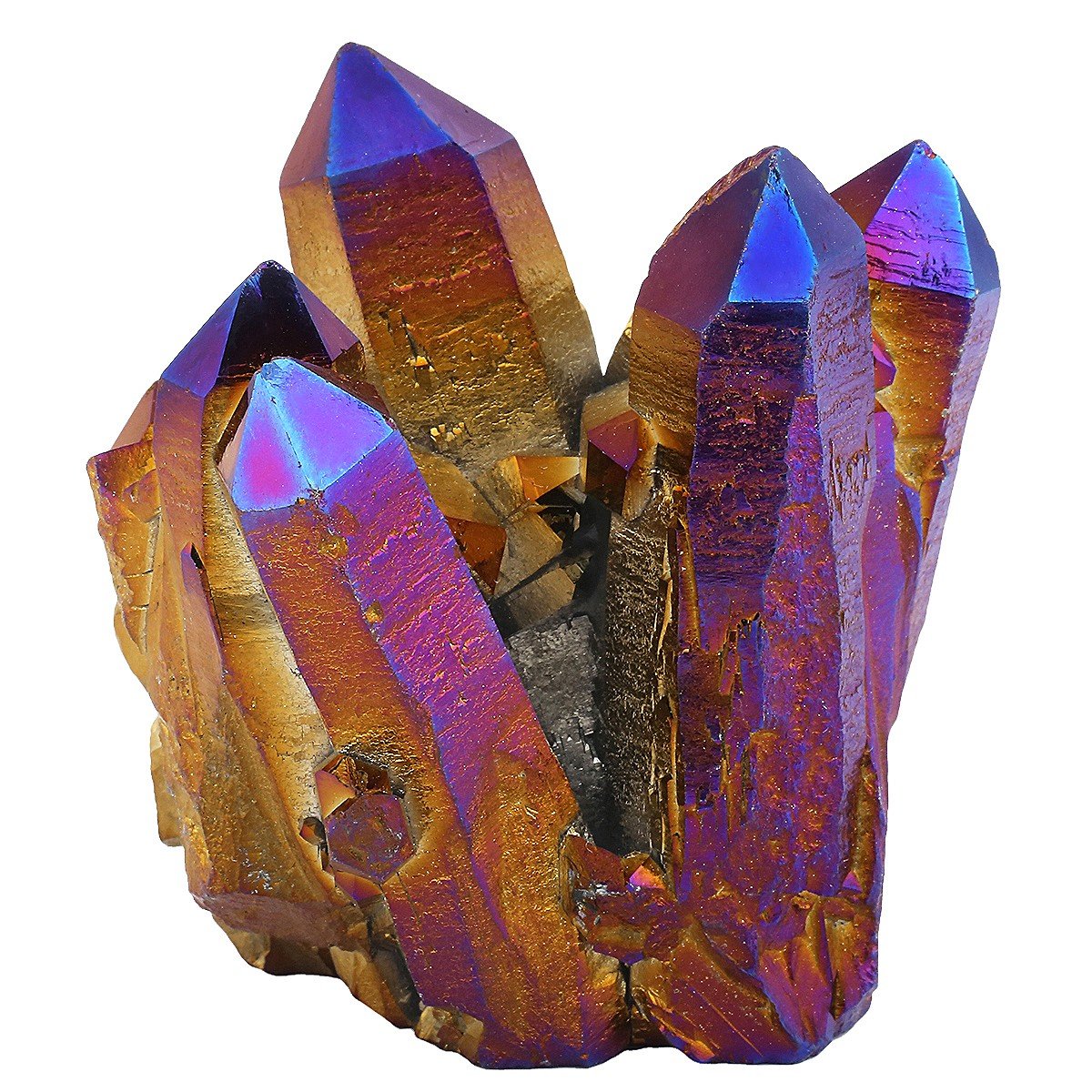 Pierres et cristaux géode quartz titane violet pour décoration maison et lithothérapie