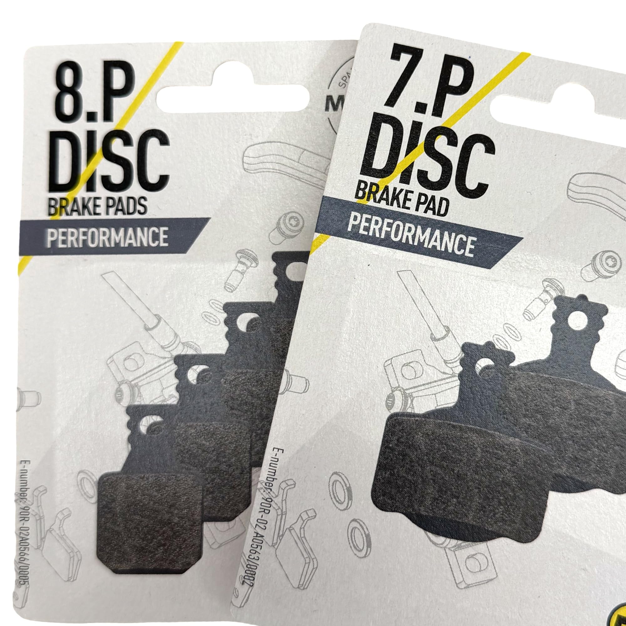 F26 Original MT Fahrrad Hydraulische Scheibenbremsen Ersatz Disc Bremsbeläge kompatibel mit Magura Trail MT Bundle Set 8.P (Vorne,4 Kolben) + 7.P (Hinten, 2 Kolben) Performance grau