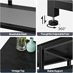 HOOBRO LED TV Stand with Charging Station, 4-Tier Entertainment Gaming Center, Modern Media Console Table, Open Shelves, for TVs up to 65", for Living Room, Black BB47UDDS01