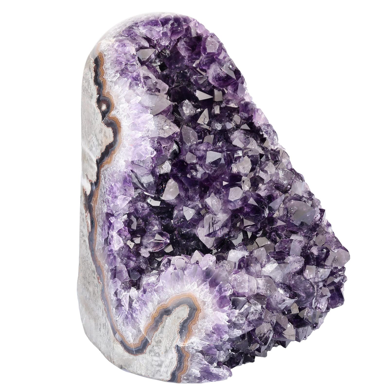 Nupuyai Amethyst Druse Groß Kristall Rohstein Dekoration, Natürlicher Amethyst Drusensegment Stein Cluster Quarz Crystal Dekorative Steine（1200g-1500g）