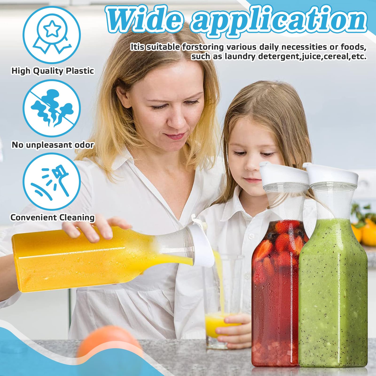 1500ML Dispensador de Detergente Lavadora 2Pcs Dosificador Detergente Lavadora Almacenamiento de Detergente en Polvo Reutilizable Contenedor Detergente Lavadora