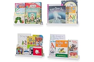 Wallniture Denver Floating Book Shelves for Kids Room Decor
