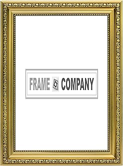 Gold 18" x 12" Ready to hang Ornate Shabby Chic Picture/Photo/Poster frame with MDF backing board and High Clarity Styrene Shatterproof Perspex Sheet - FBA - oscp-2-gld-18-12