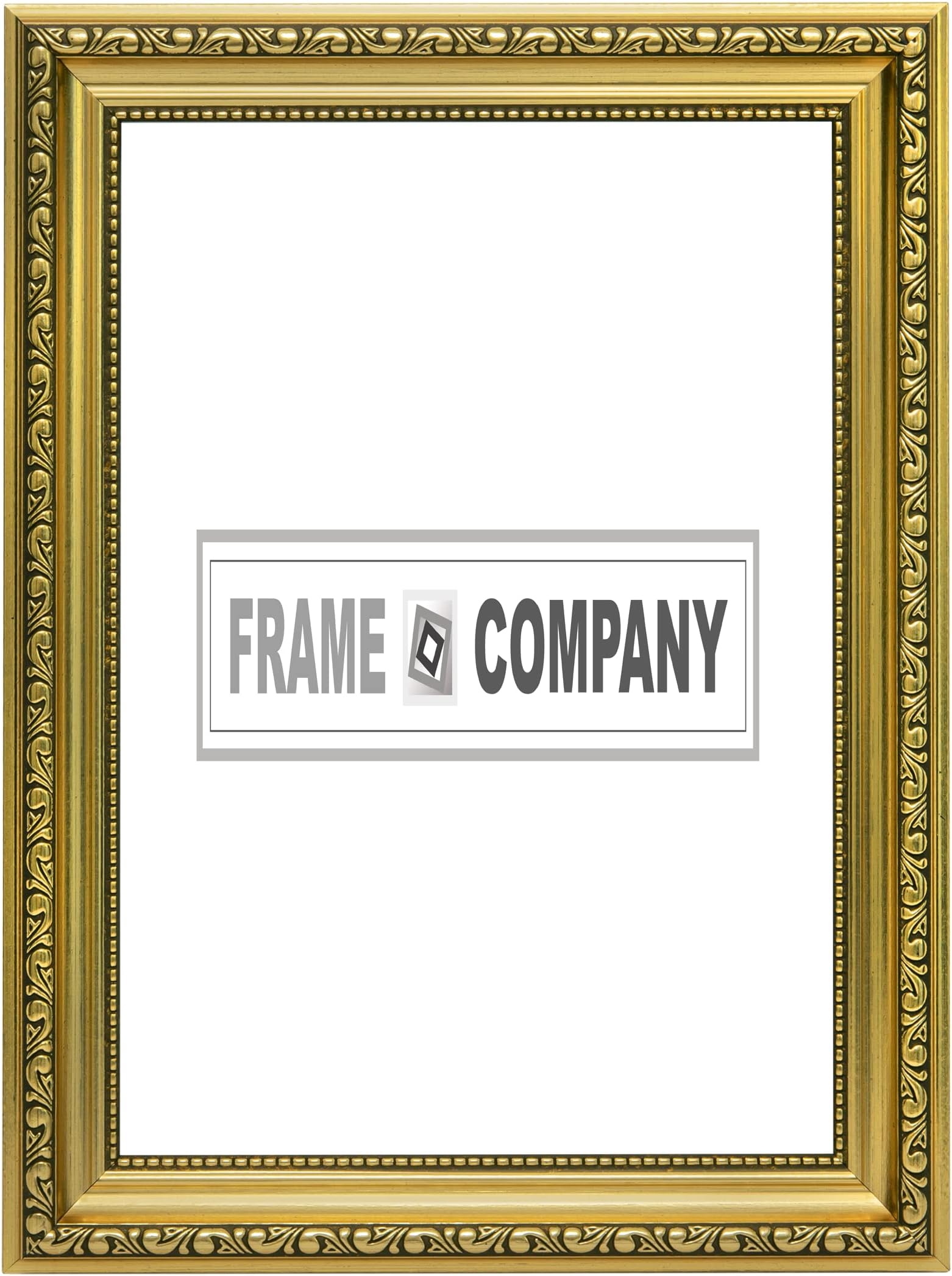 Gold A3 Ready to hang Ornate Shabby Chic Picture/Photo/Poster frame with MDF backing board and High Clarity Styrene Shatterproof Perspex Sheet - FBA - oscp-2-gld-A3