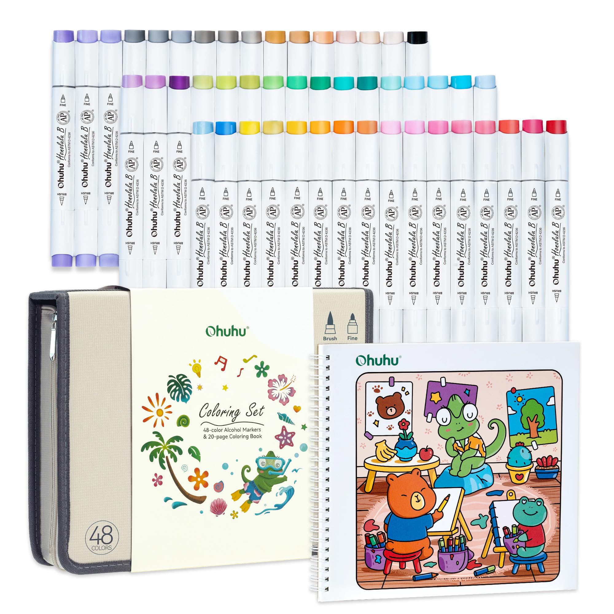 Amazon.com: Ohuhu Honolulu B 48 Colors Alcohol Markers with