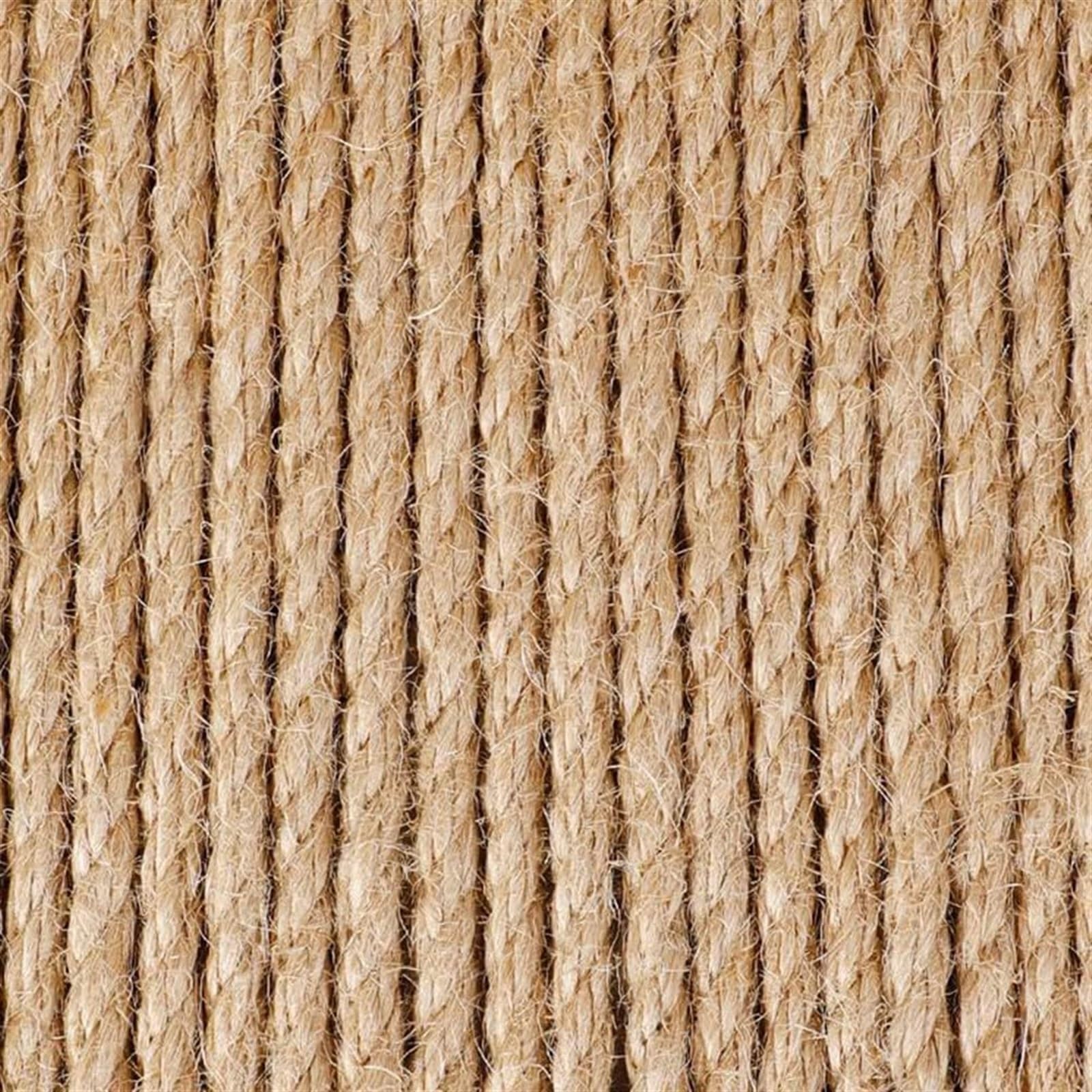 Bundling Craft Decor Cuerda De Yute Natural Cuerda Gruesa, Cuerda De Yute De 18 Mm, Cuerda De Cáñamo Natural Trenzada De Alta Resistencia De 65,6 Pies for Manualidades, Columpio, Barandilla, Muelles,