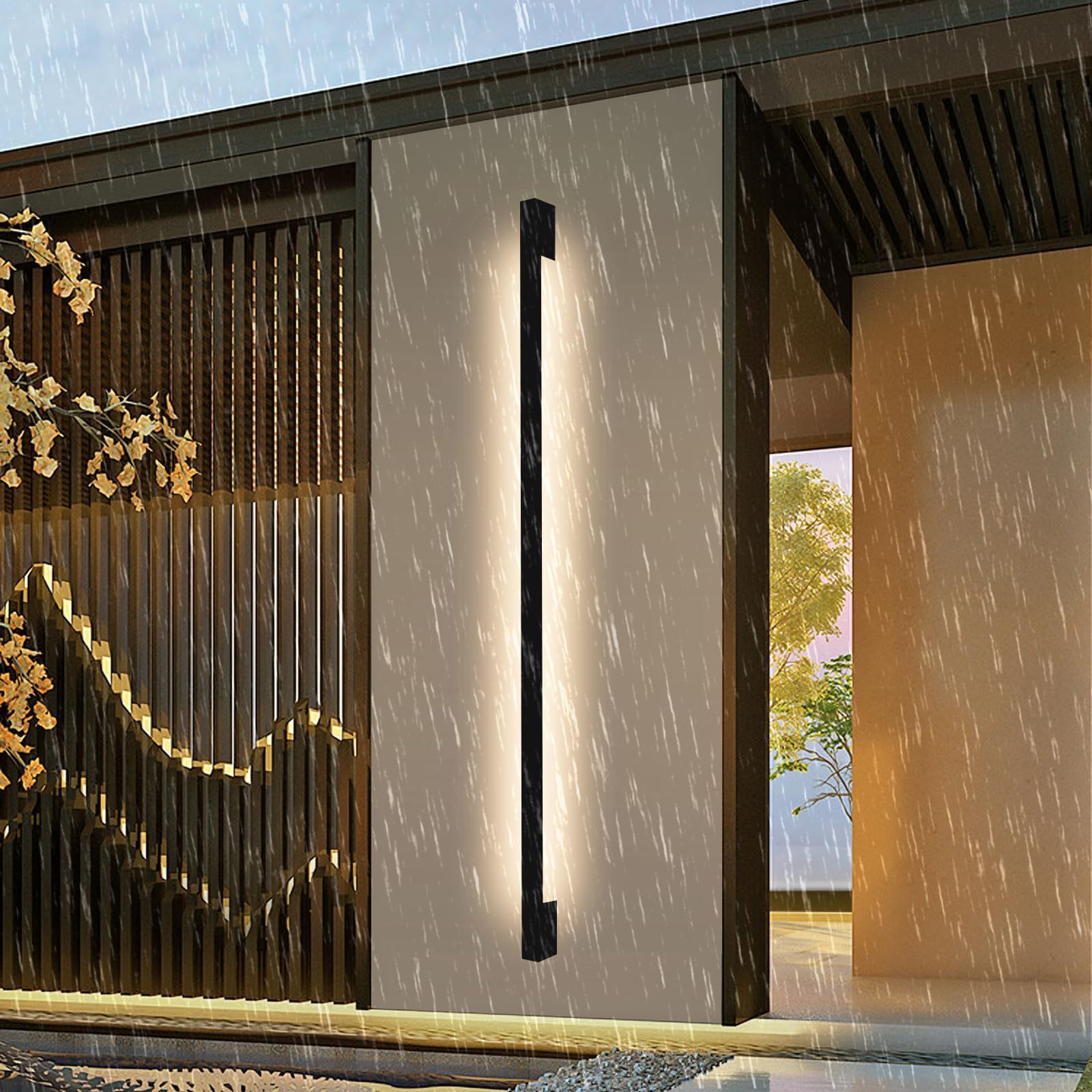 Applique Murale LED d'extérieur, Lampe décorative Moderne, étanche IP65, Longue Bande, éclairage Mural extérieur/intérieur en Aluminium pour Jardins, Villas, couloirs