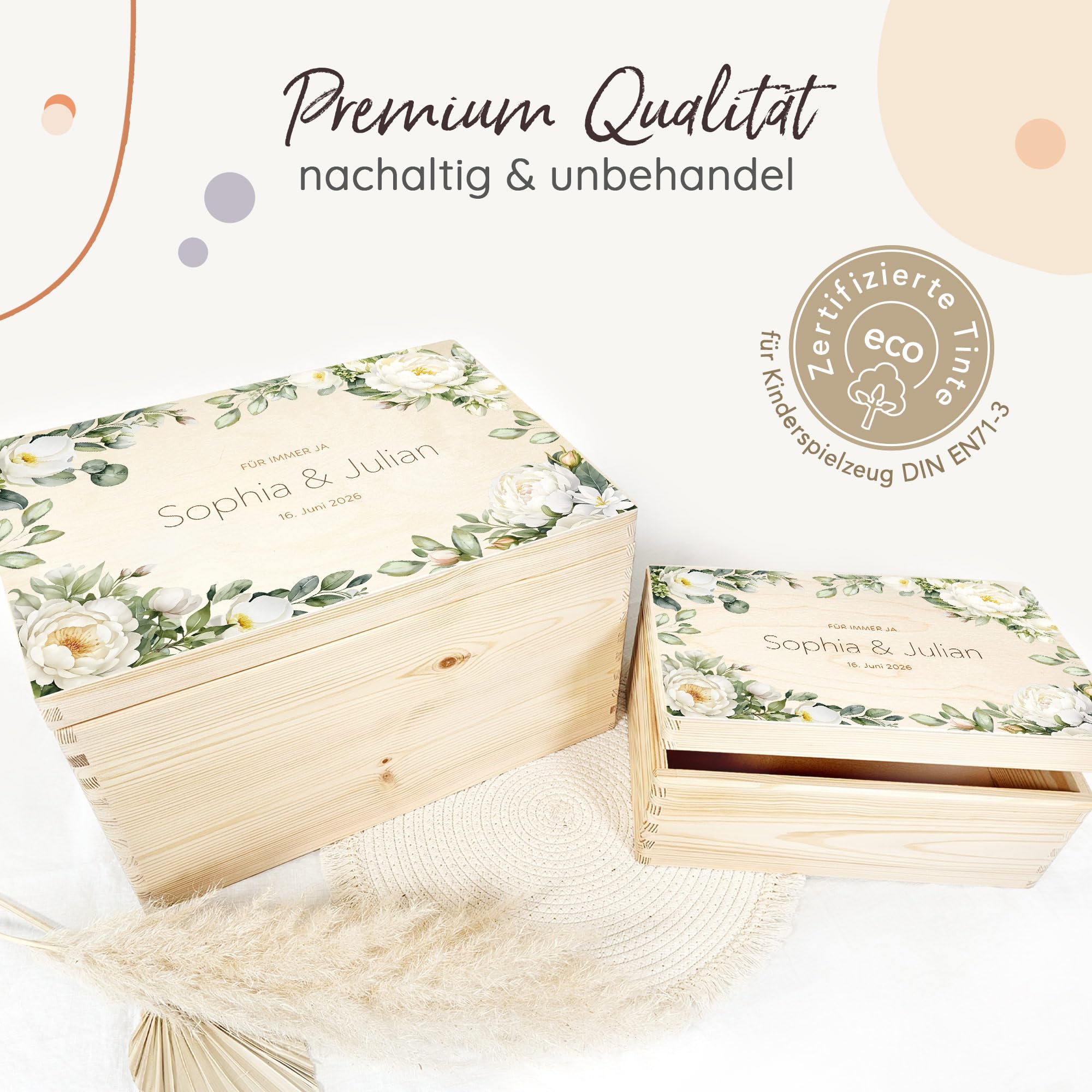 Little Deco personalisierte Erinnerungskiste, Erinnerungsbox, Hochzeit