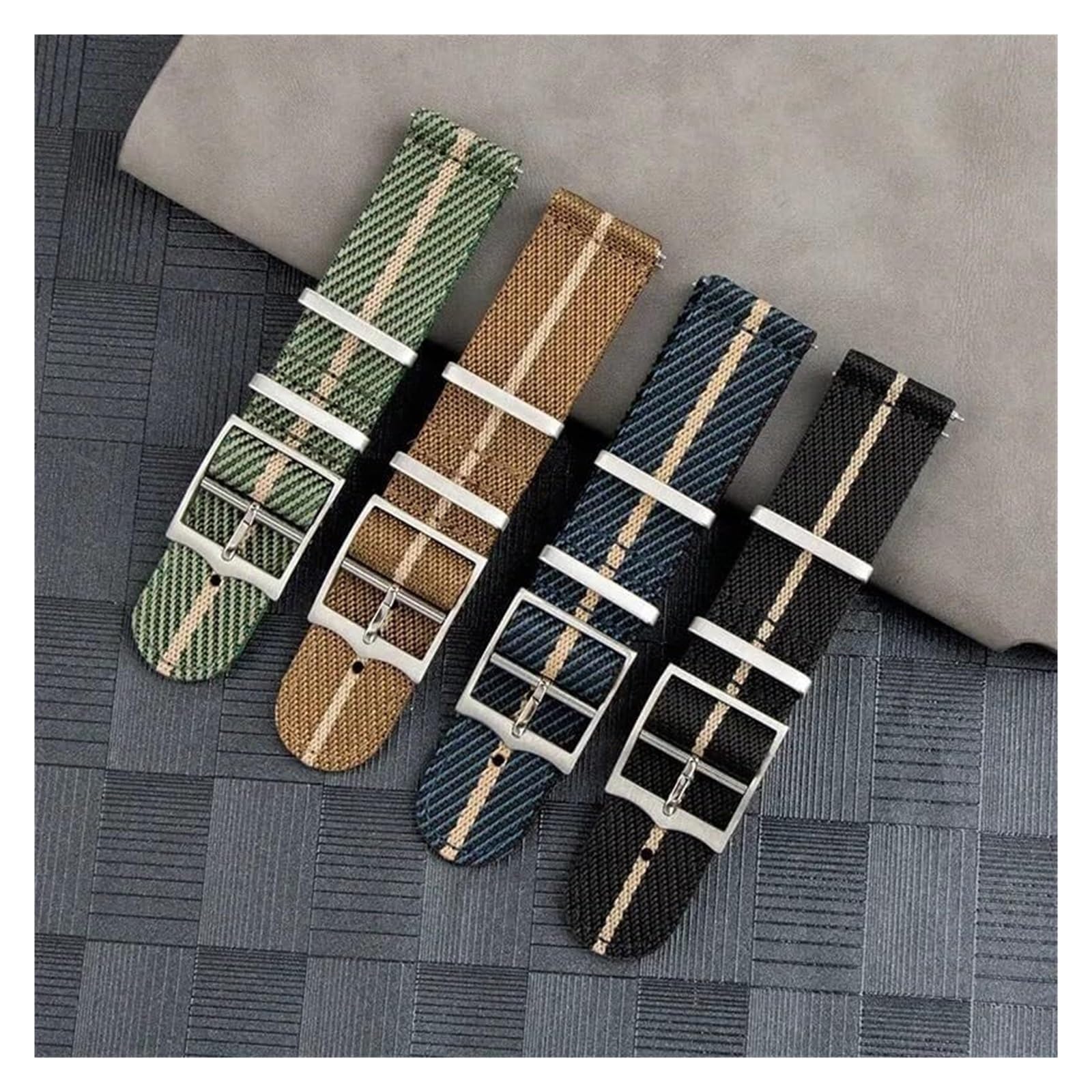 Remplacement du bracelet de la montre intelligente Bracelet de montre en Nylon 20mm 22mm, bracelet de montre souple de qualité supérieure, montres de remplacement de Sport universelles