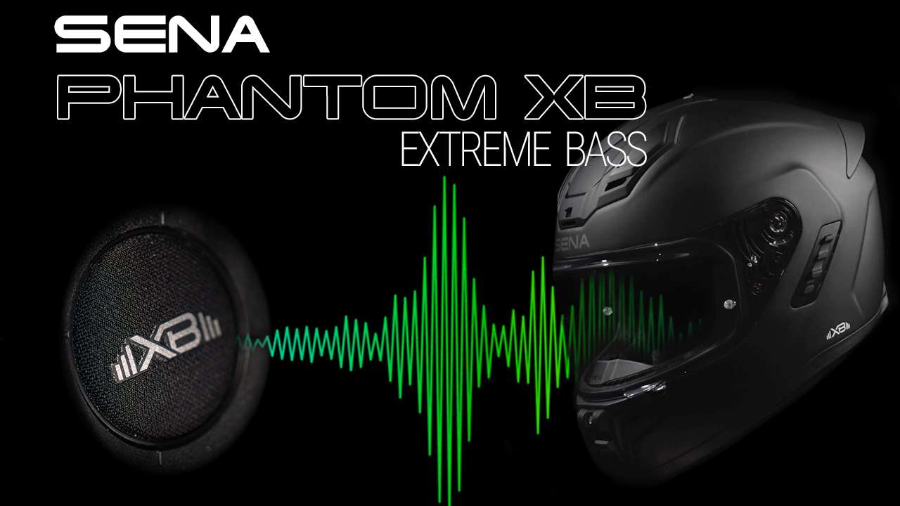 Sena Phantom XB Full Face Smart Motorcycle Helmet with Integrated Communication System Featuring Extreme Bass (Gloss White, M) : Automotive