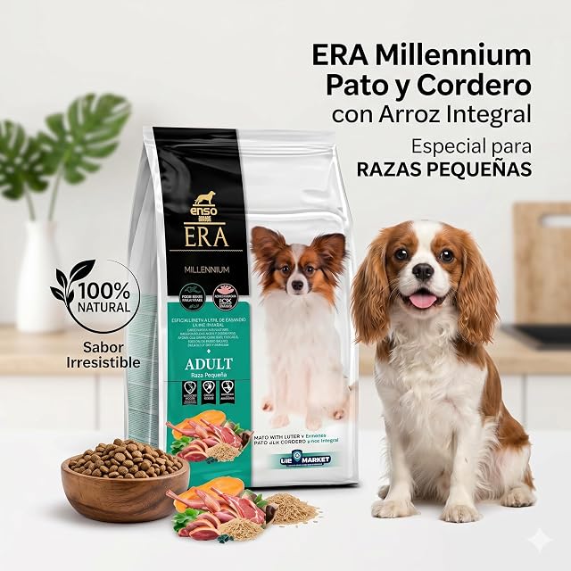 Foto 4 de 5 de ERA Pienso para Perros Millennium Adulto Rz. Pequeñas Pato y Cordero 6 kg