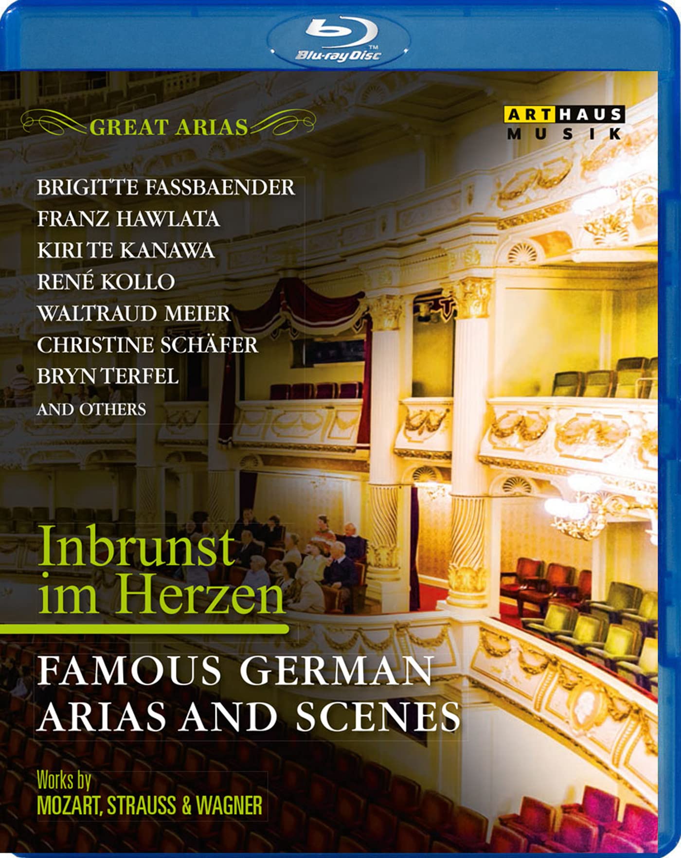 Arias:Inbrunst Im Herzen [Brigitte Fassbaender; Franz Hawlata; Kiri Te Kanawa; René Kollo; Waltraud Meier; Bryn Terfel and others] [ARTHAUS: BLU RAY] [Blu-ray] [Region A & B & C] [2016]