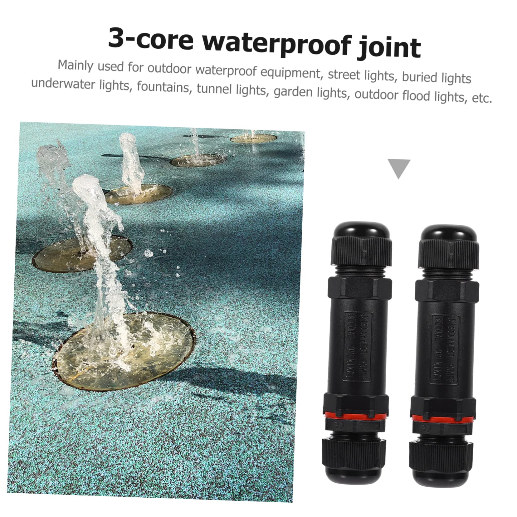 DOITOOL 8stücke Wasserdichter Kabelverbinder Outdoor Licht Anschlussdose Gerade Verbindung Für Gartenbeleuchtung Sichere Und Einfache Installation Für Innen Und Außenbereich