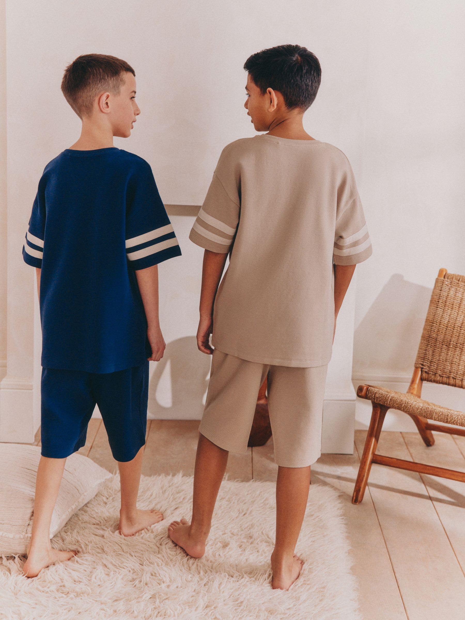 NEXT Ragazzo Confezione da 2 Pigiami Corti in 100% Cotone