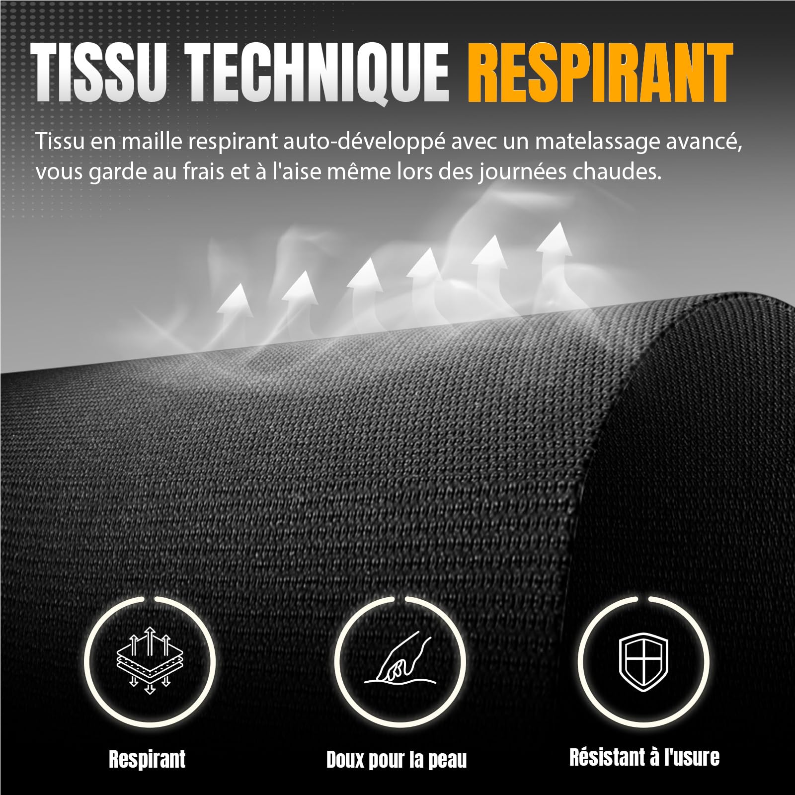 GTPLAYER Chaise de Gamer, Chaise de Bureau, Respirante, en Tissu de qualité supérieure, Ergonomique, réglable et pivotante, avec Repose-Pieds, Supporte 150 kg, Blanche