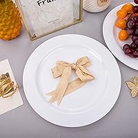 Vista 69 de I00000 60PCS Clear Gold Dessert Plates, Clear Plastic Plates with Gold Rim 7 Inch, Fancy Disposable Wedding Plate Heavy Duty for Thanksgiving