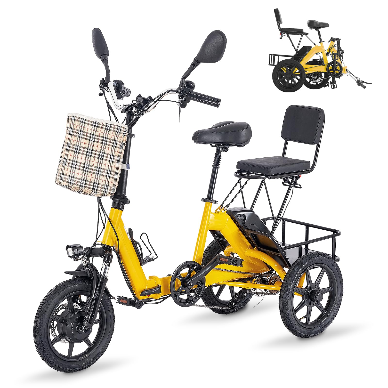 Triciclo Eléctrico Plegable Para Adultos Triciclo Eléctrico Para