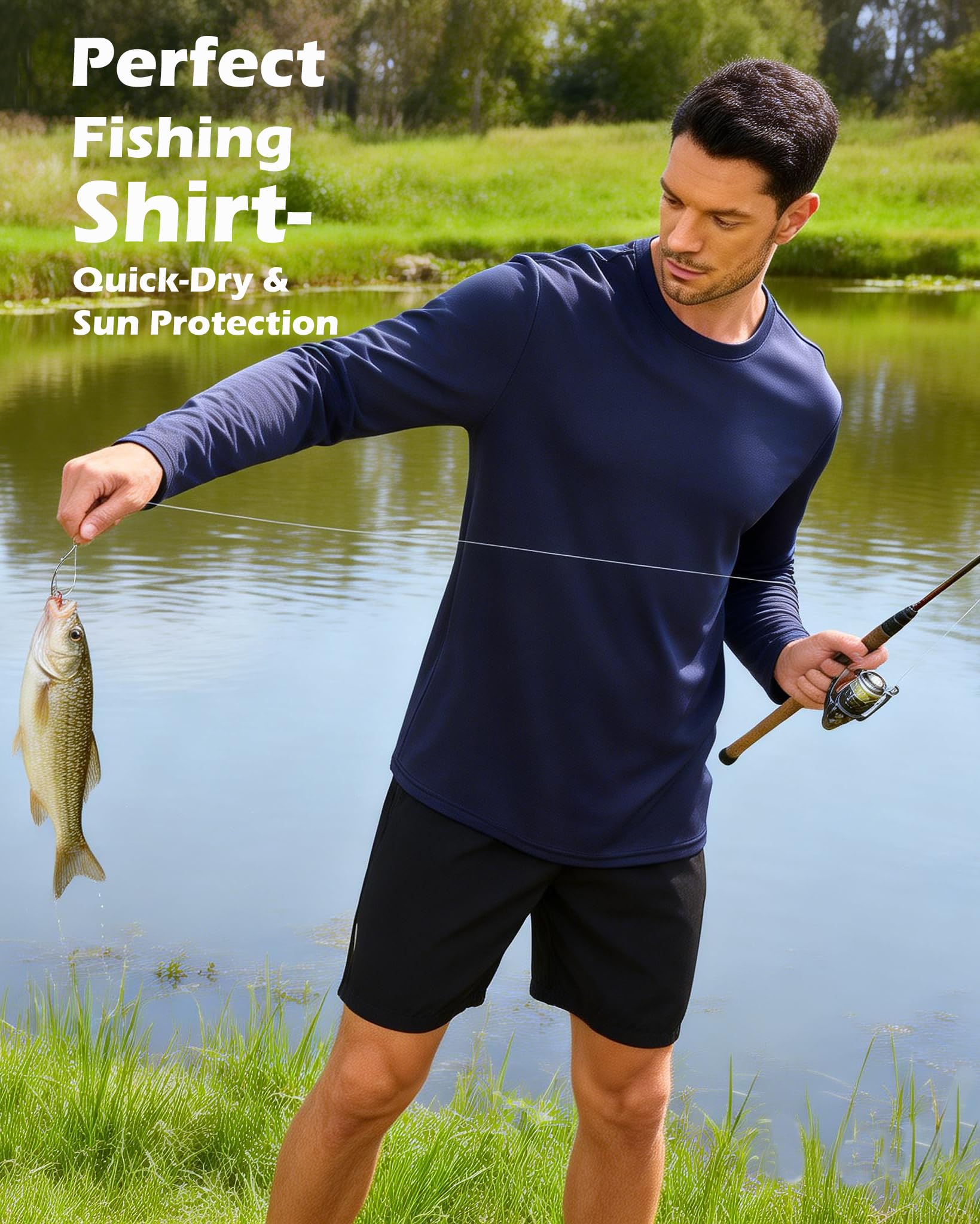 Paquete de 5 Camisetas Deportivas de Manga Larga para Hombre, Secado rápido, para Correr, Gimnasio, Entrenamiento, Negro, Gris, Azul Marino, Vino, Oliva, Large