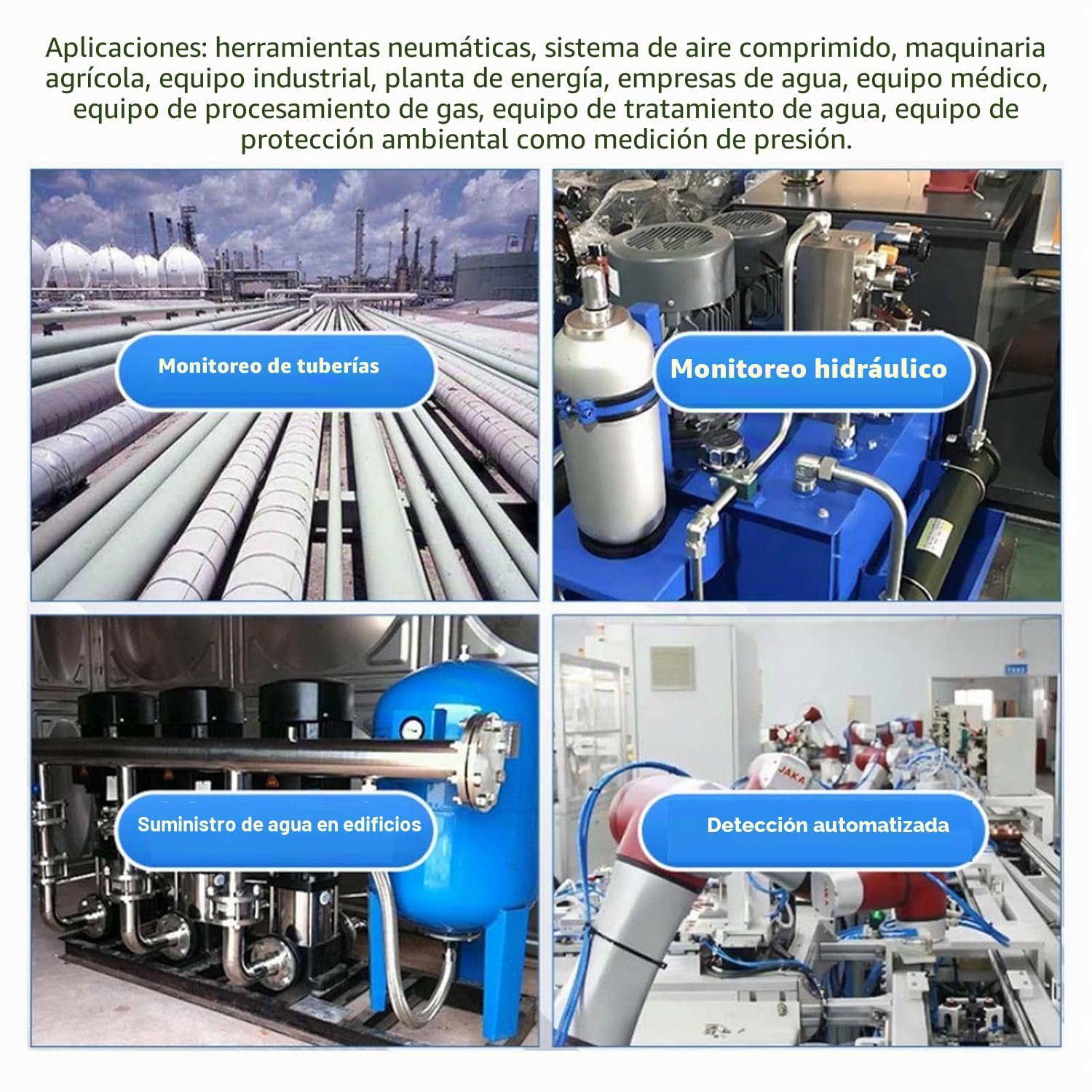 Manómetro Hidráulico Digital, 400 Bar Manómetro Digital de Acero Inoxidable con Conector G1/4, Manometro Presion con Pantalla LCD Iluminada, Portátil Vacuometro, para Agua, Gas y Aceite