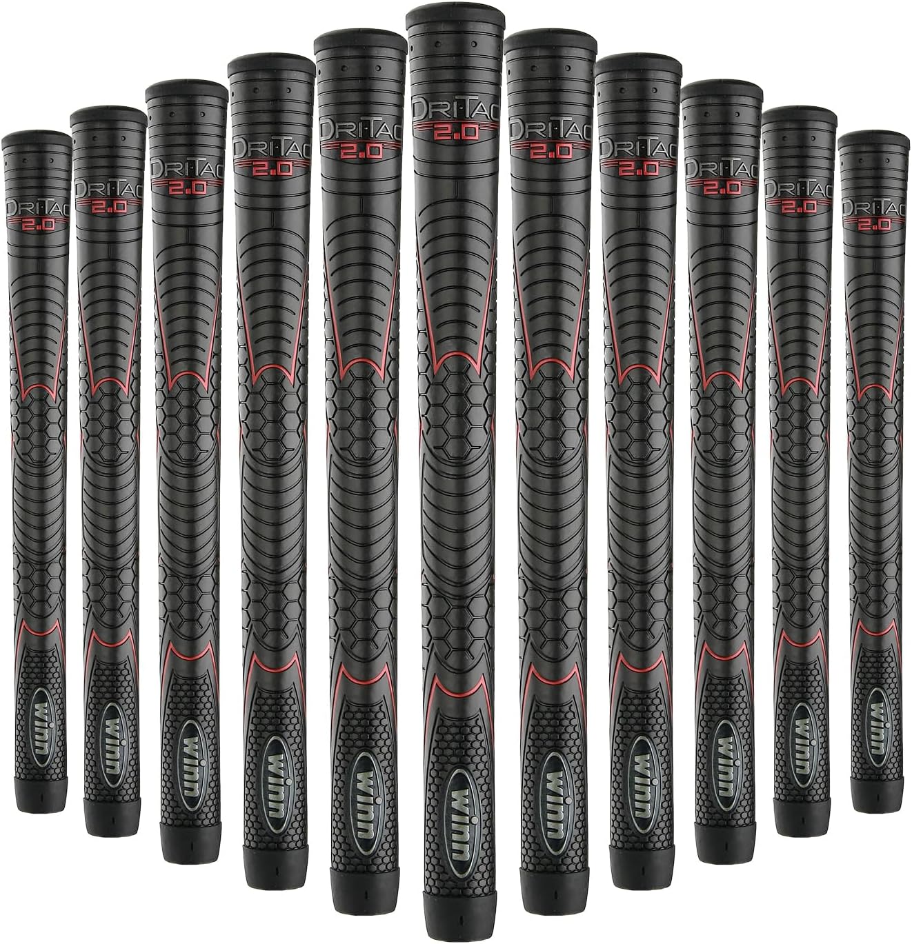 Winn Golf Grip Dri-Tac 2.0 Standard Ladies & Men's Club Grips - Shock Absorption | AVS Technology for Enhanced Performance | Optimal Hand Alignment, Grip Pressure | Durable