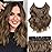 BUPPLER Halo Hair Extensions 12 Inch Invisible Wire Hair Extensions Adjustable Long Wavy Hairpiece Synthetic Upgrade 4 Secure Clips in Hairpieces 12 Inch,Light Brown