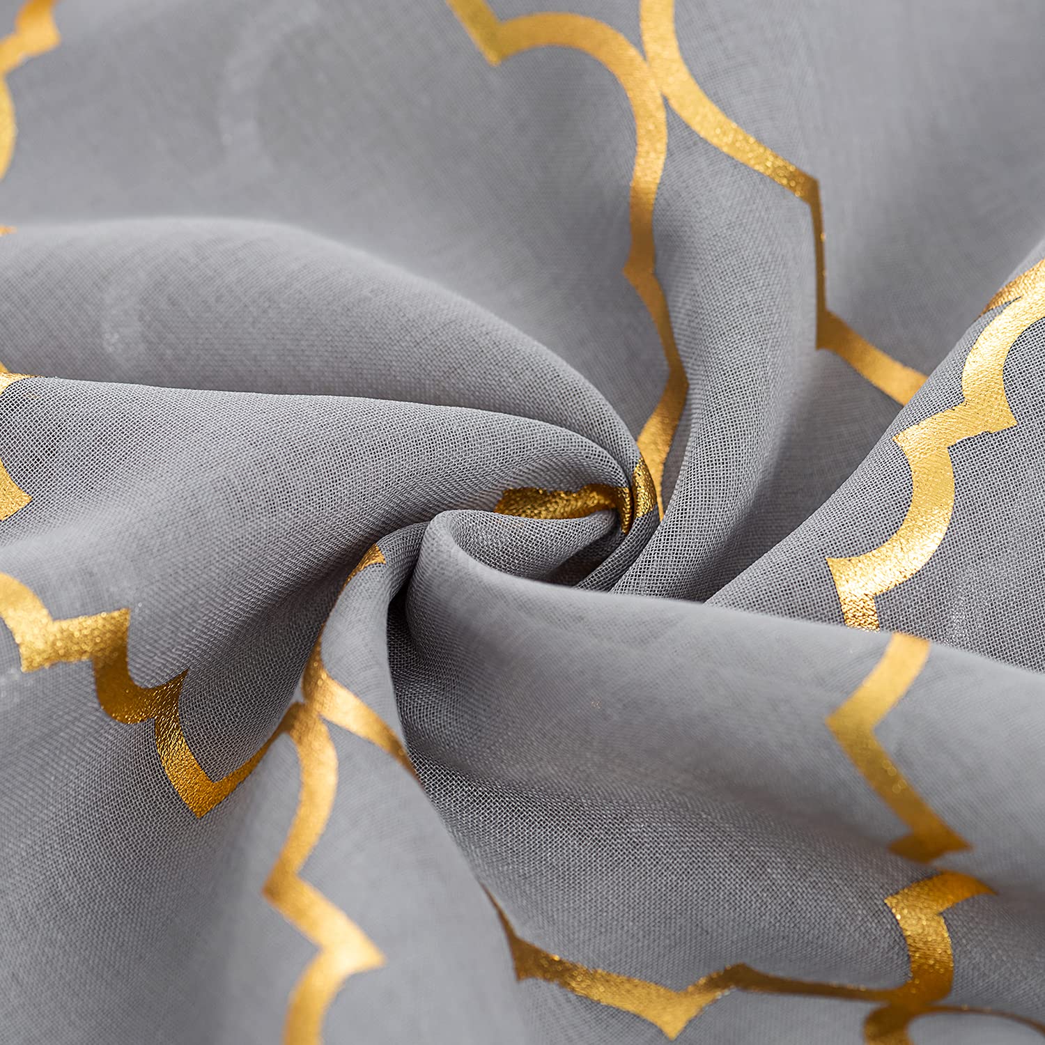 TERLYTEX Cortinas Brillantes Con Estampado De Puntos Metálicos Plate