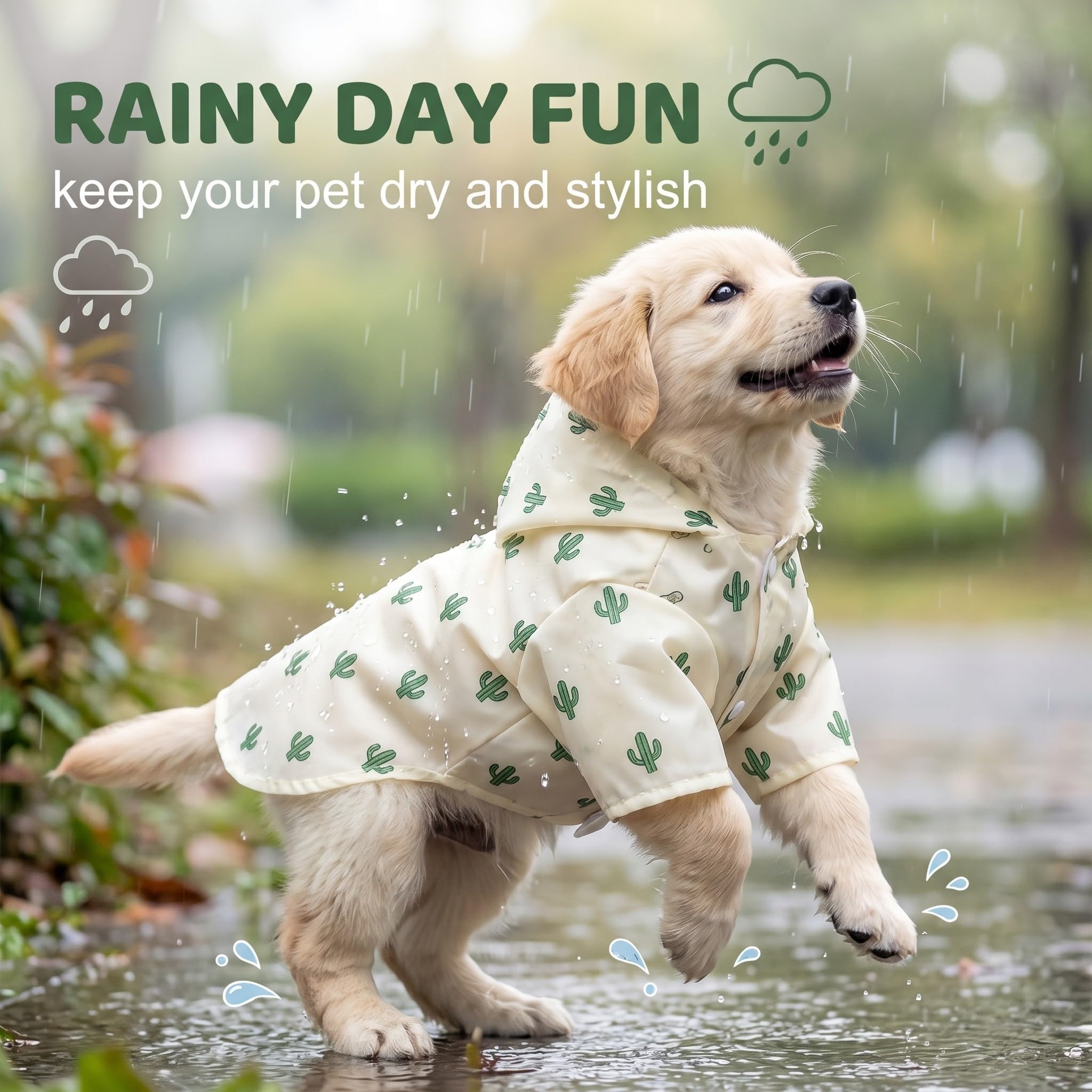 manteaux imperméables pour chiens, manteau pluie chien avec capuche, imperméables pour chiots avec trou pour laisse,veste de pluie pour animaux de compagnie,poncho pour petits chiens 4-7kg, XL