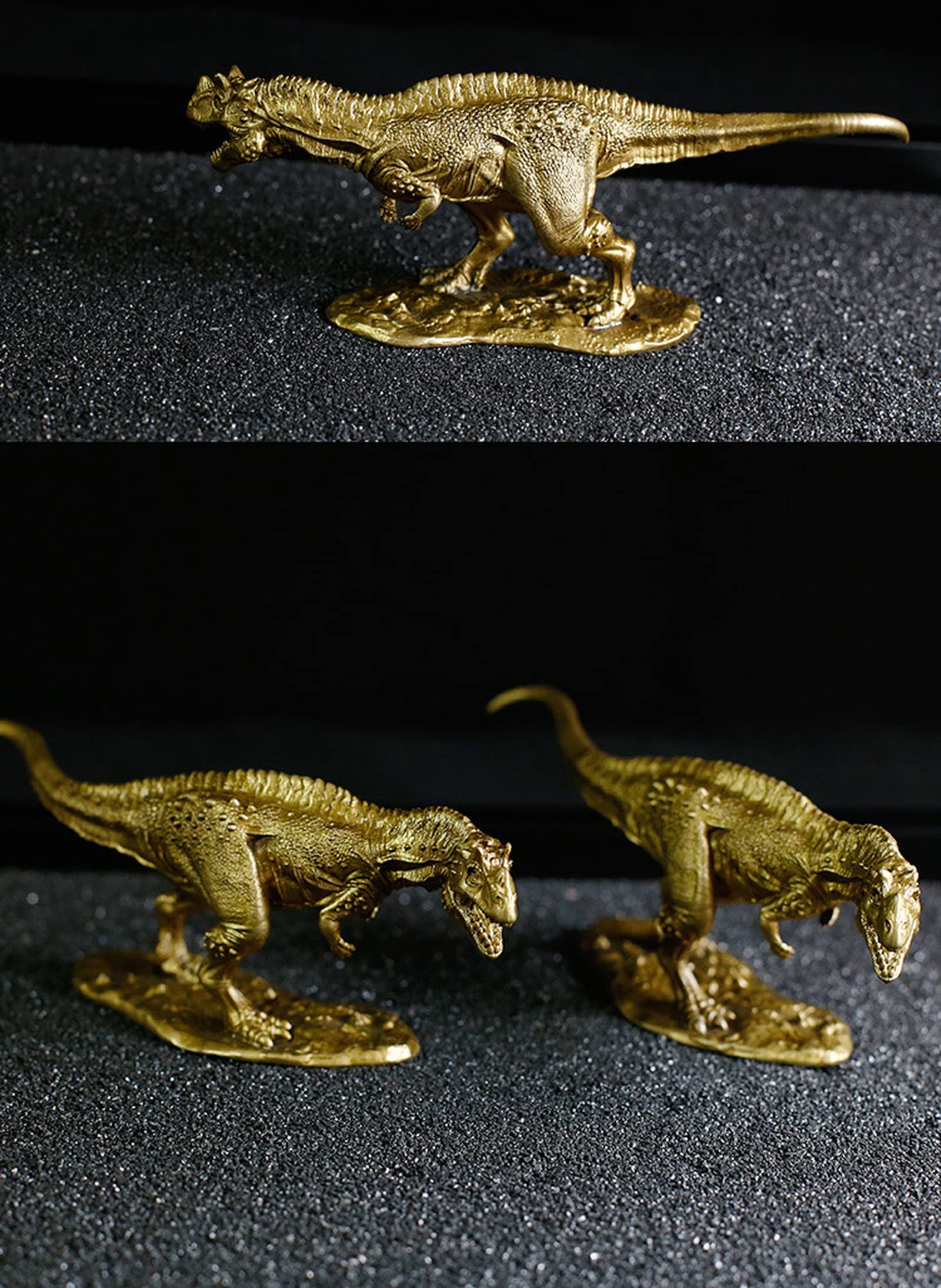 Solidna Miedziana Figurka Tyranozaura Rexa, Mosiężny Model Ceratozaura Dinozaura, Biurko Do Nauki, Stolik Kawowy, Ozdoba Samochodowa