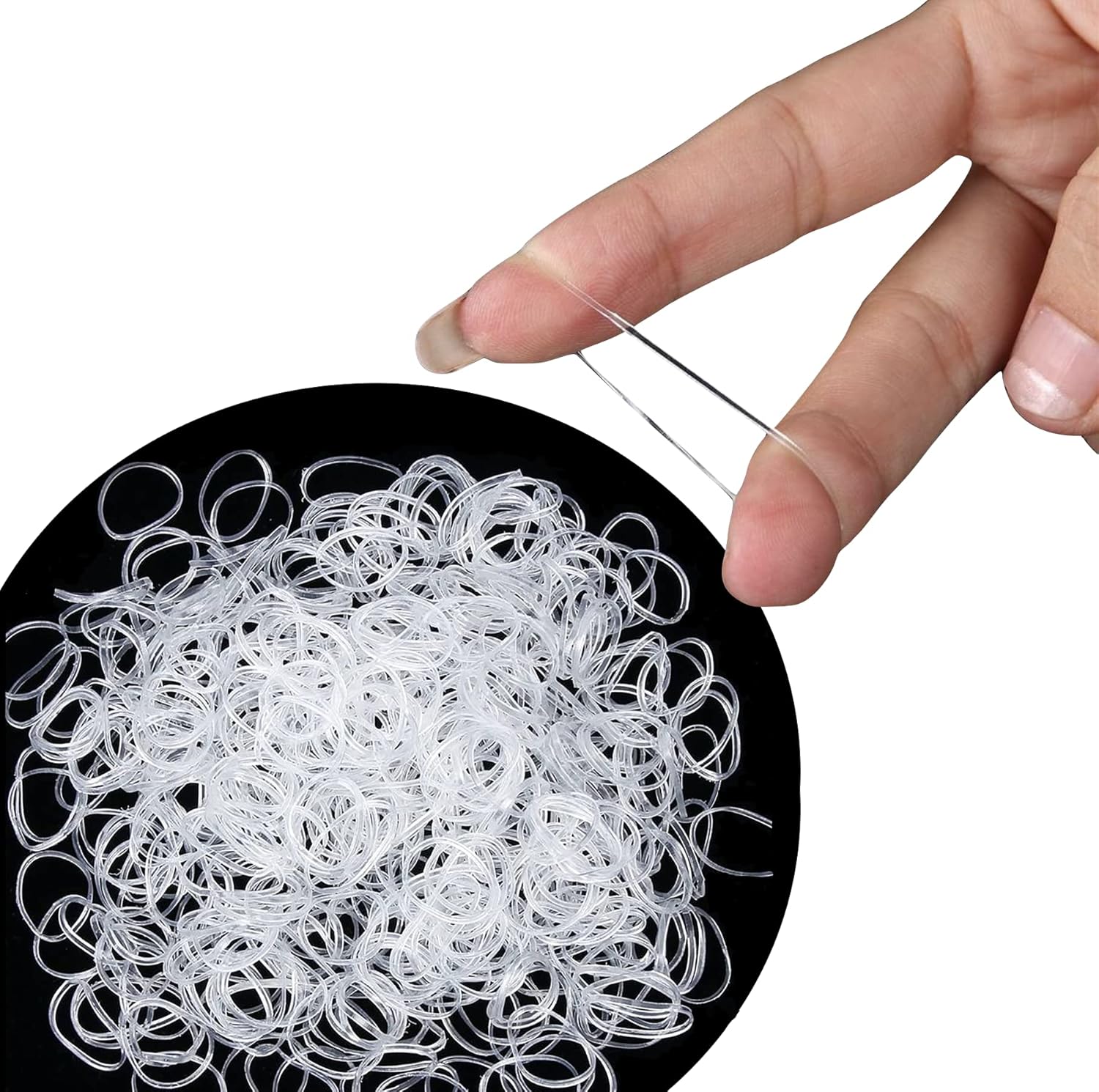 Cosy Companions™ 250x Clear Elastic Hair Bands, Elastic Hair Ties, Hair