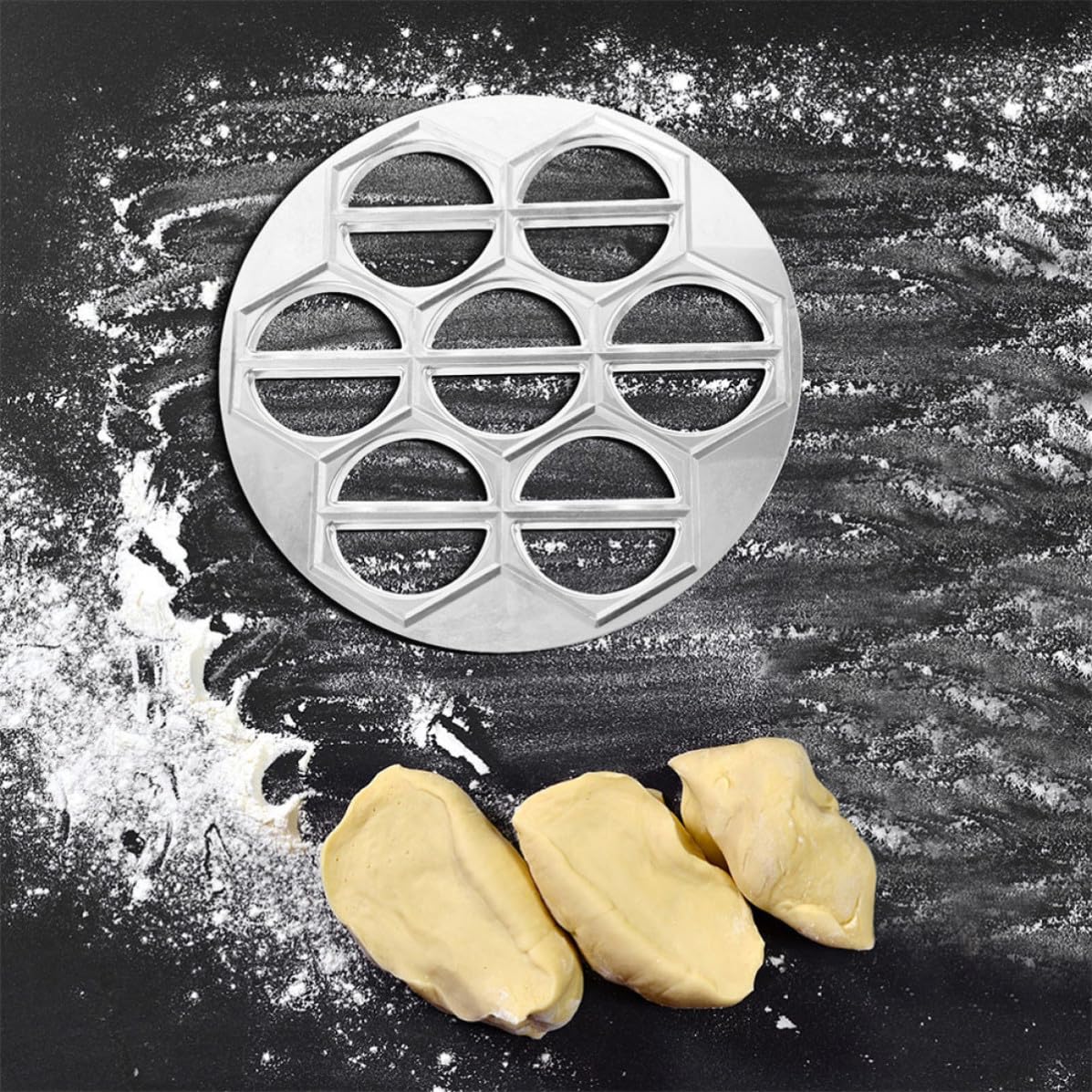 3 Piezas Molde para Ravioles de Aleación de Aluminio 14 Orificios