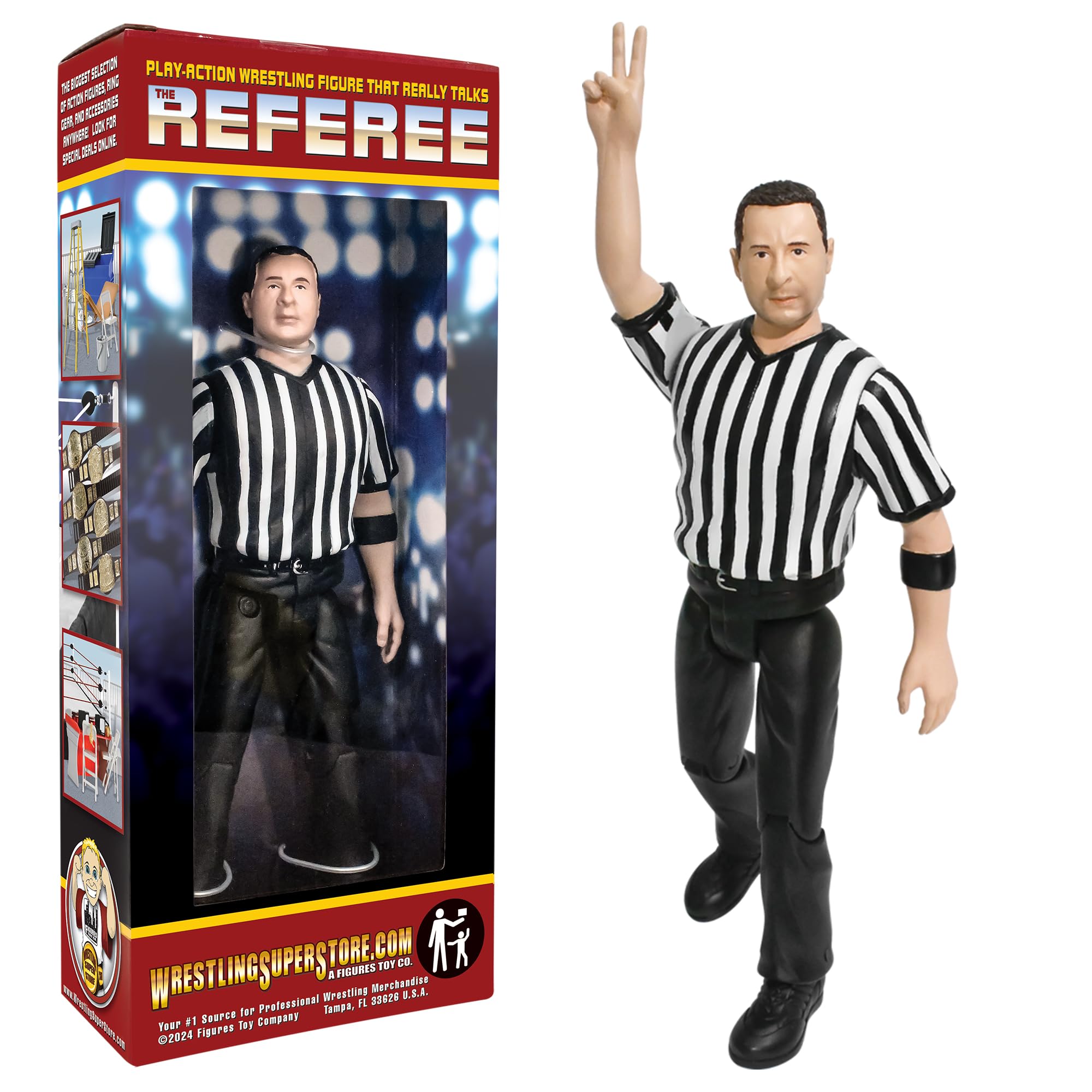 Wrestling referee action figure