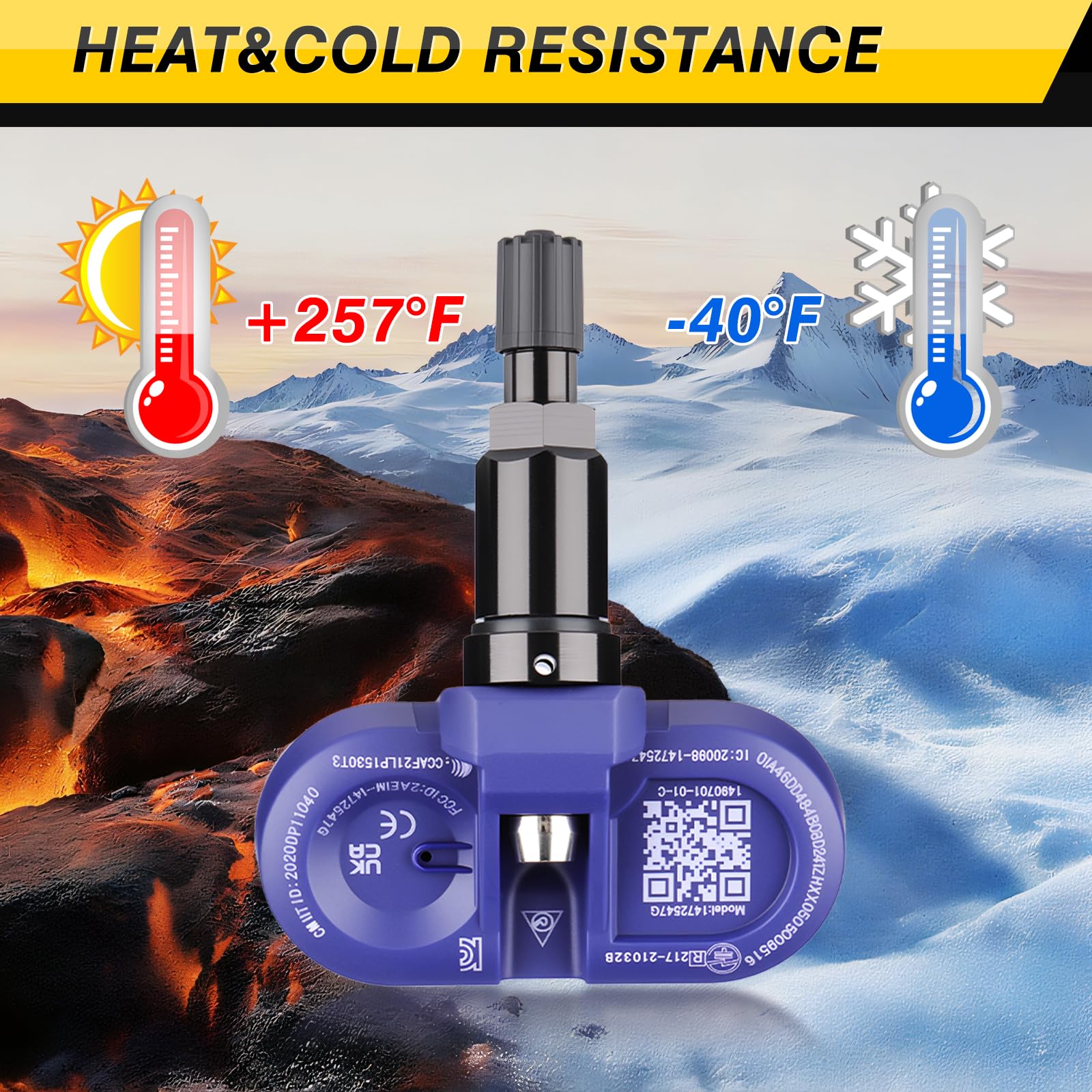 4 Stück Bluetooth Reifendrucksensor für Tesla, TPMS Sensor RDKS Reifendruckkontrollsystem Kompatibel mit 2020-2025 Tesla Model S/3/X/Y 149070101C 1490701-01-B 1490701-01-C