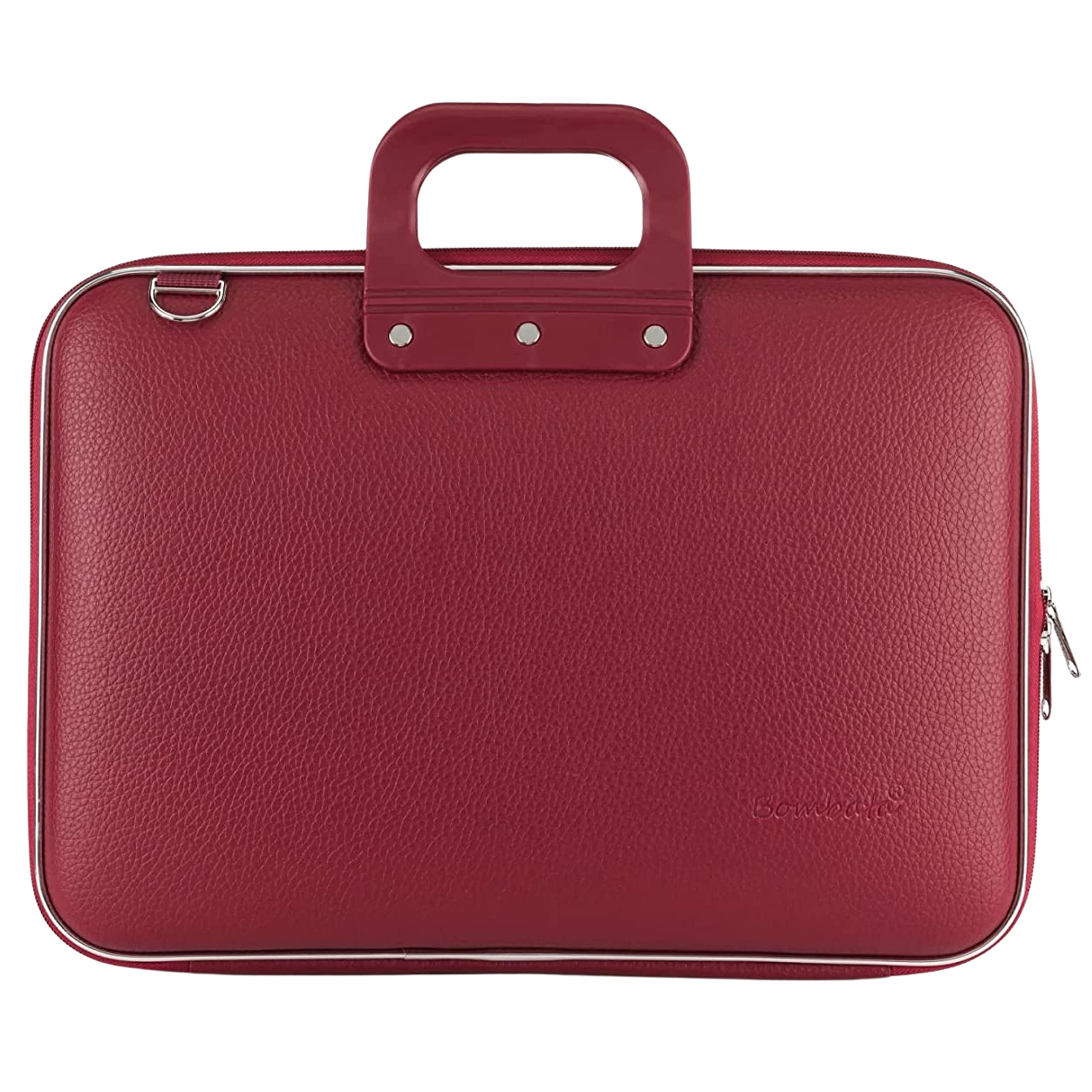 Bombata Classic - Mallette pour ordinateur portable - Sac à bandoulière - Rosso borgogna 17"