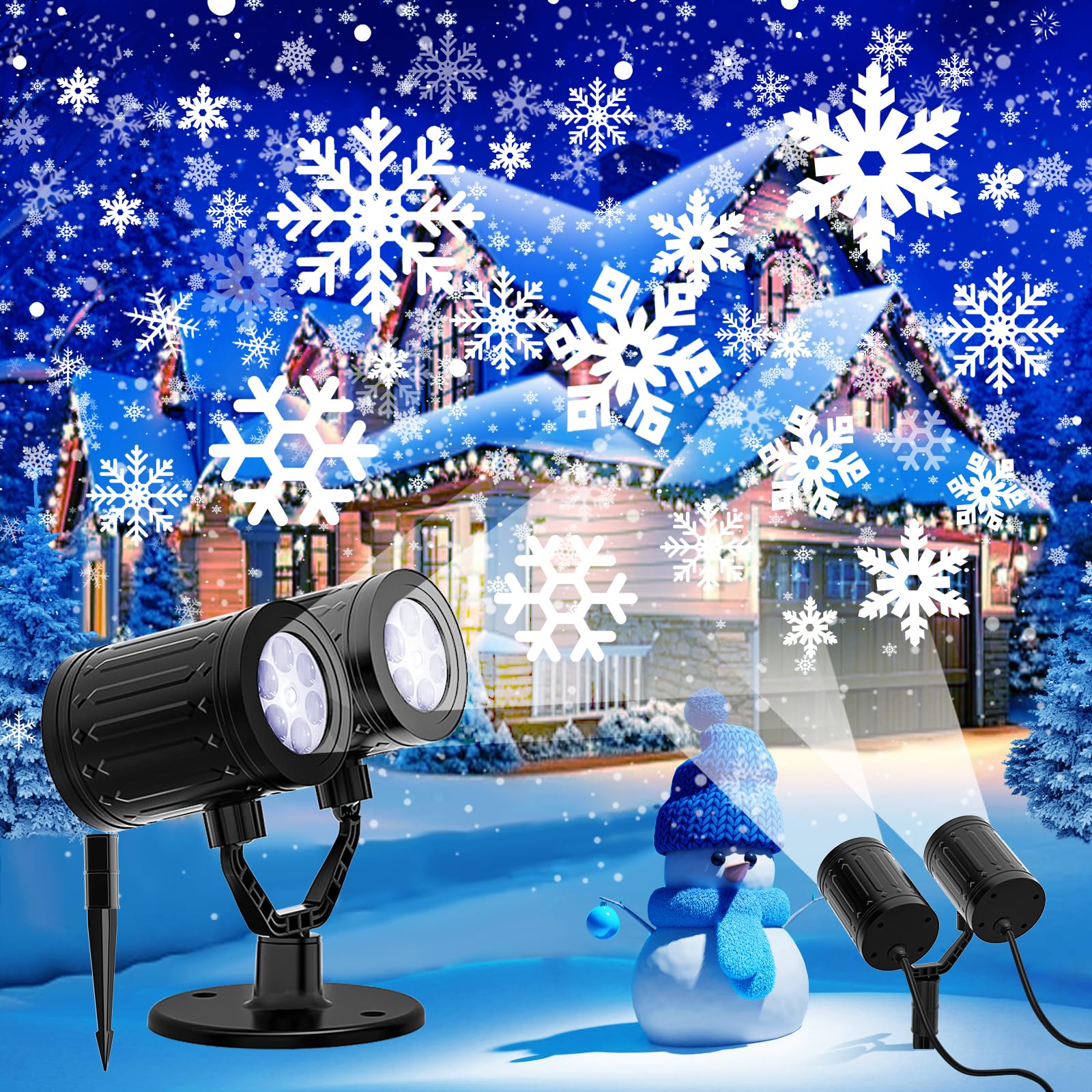�️Snowflake Projector Lights Outdoor with Timer, for Christmas Decoration — electronics deal