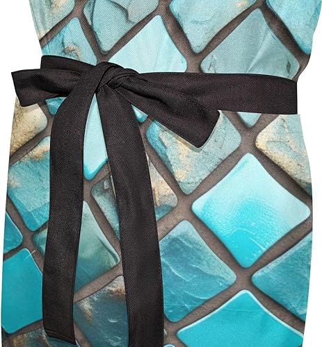 Miniatura 5 de RPLIFE Delantales de cocina con muchos perros, delantales de cocina a prueba de agua, delantales para hombres para cocinar, delantales de trabajo