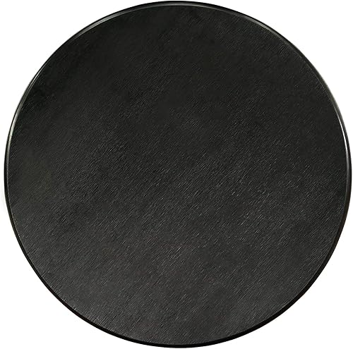 Miniatura 5 de East West Furniture ANVA3-BLK-W Juego de mesa de cocina de 3 piezas para espacios pequeños contiene una mesa de comedor redonda con pedestal y 2