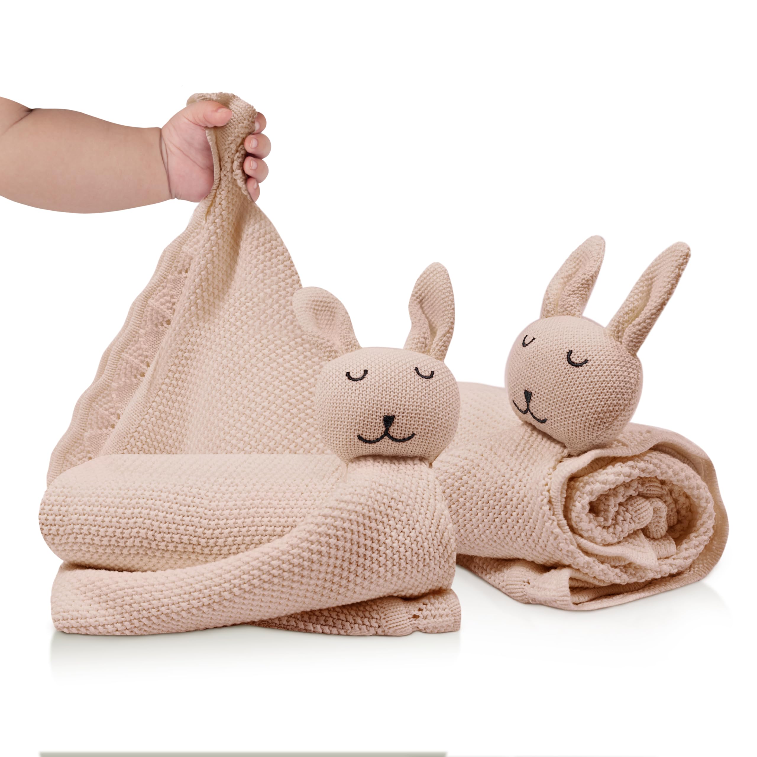 Manta orgánica para bebé para niños y niñas, edredón de felpa para bebés recién nacidos, algodón de punto súper suave y cálido, mantas para cochecito de bebé, regalos cristianos para