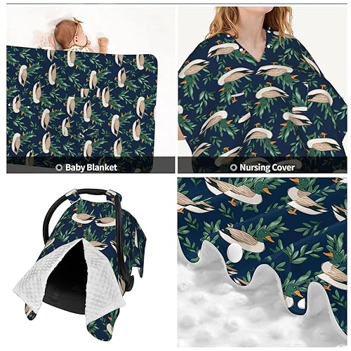 Vista 61 de KiuLoam Toldo de asiento de automóvil de animales del bosque, funda de lactancia para mamá lactancia, funda de asiento de automóvil para bebé/fundas