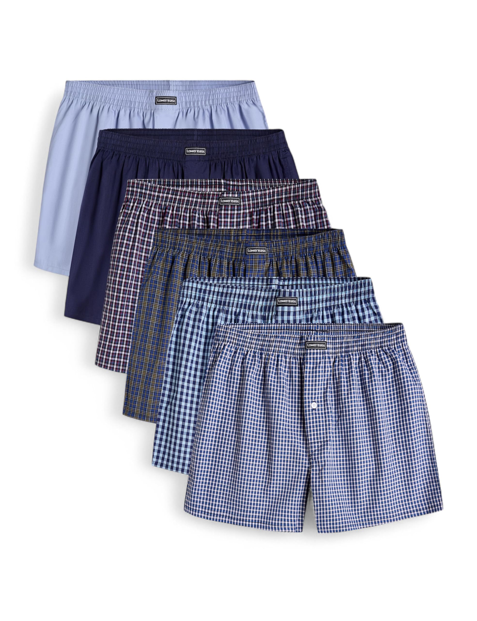 Lower East Le150, Boxer Americani Pacco da 6 e Pacco da 10 Uomo