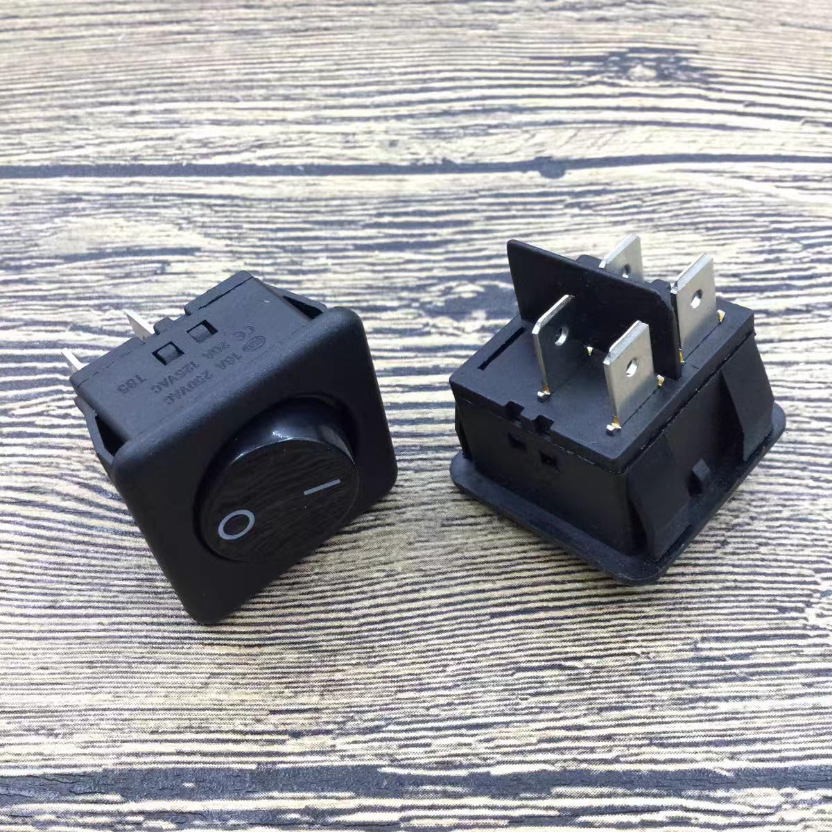 1PCS MJ-11J Square 4-Pin 2-Position Boat Switch with Light for Hair Salon Hair Curler and Straightener Power Switch 16A
