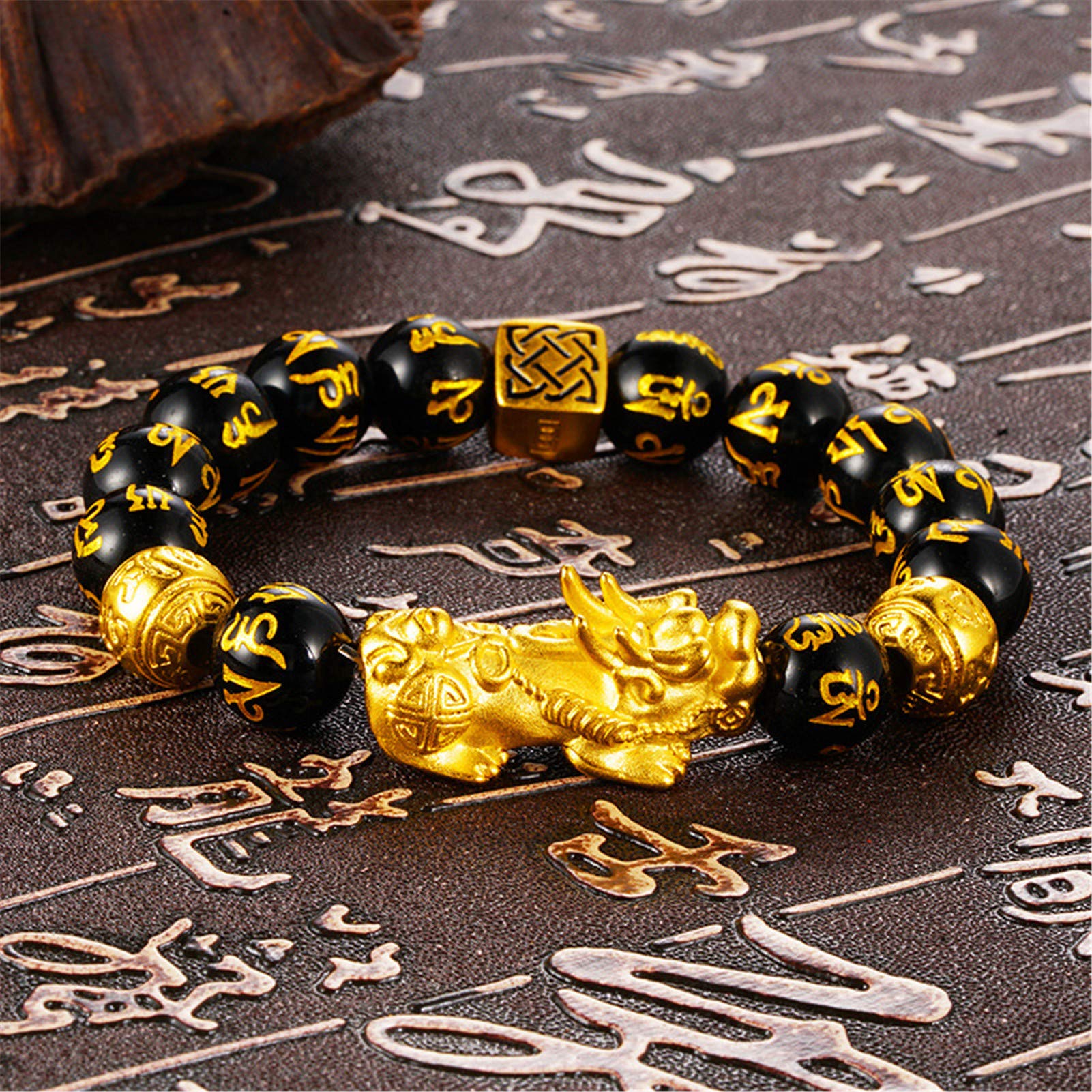 Shamballa Pietra di Luna Ossidiana, Bracciale Macramè Unisex, Bracciale Pietre Naturali,Fatto a