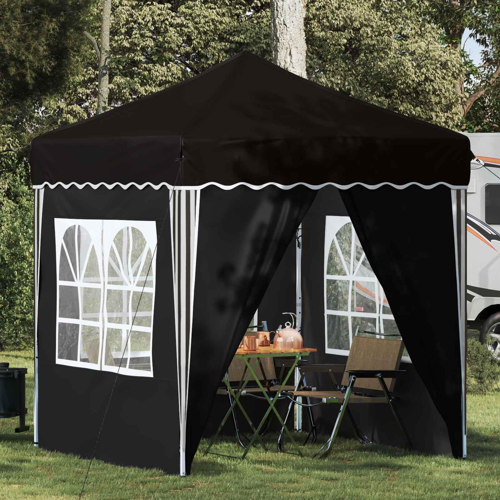 Namiot Pop Up 195 x 195 x 245 cm Czarny