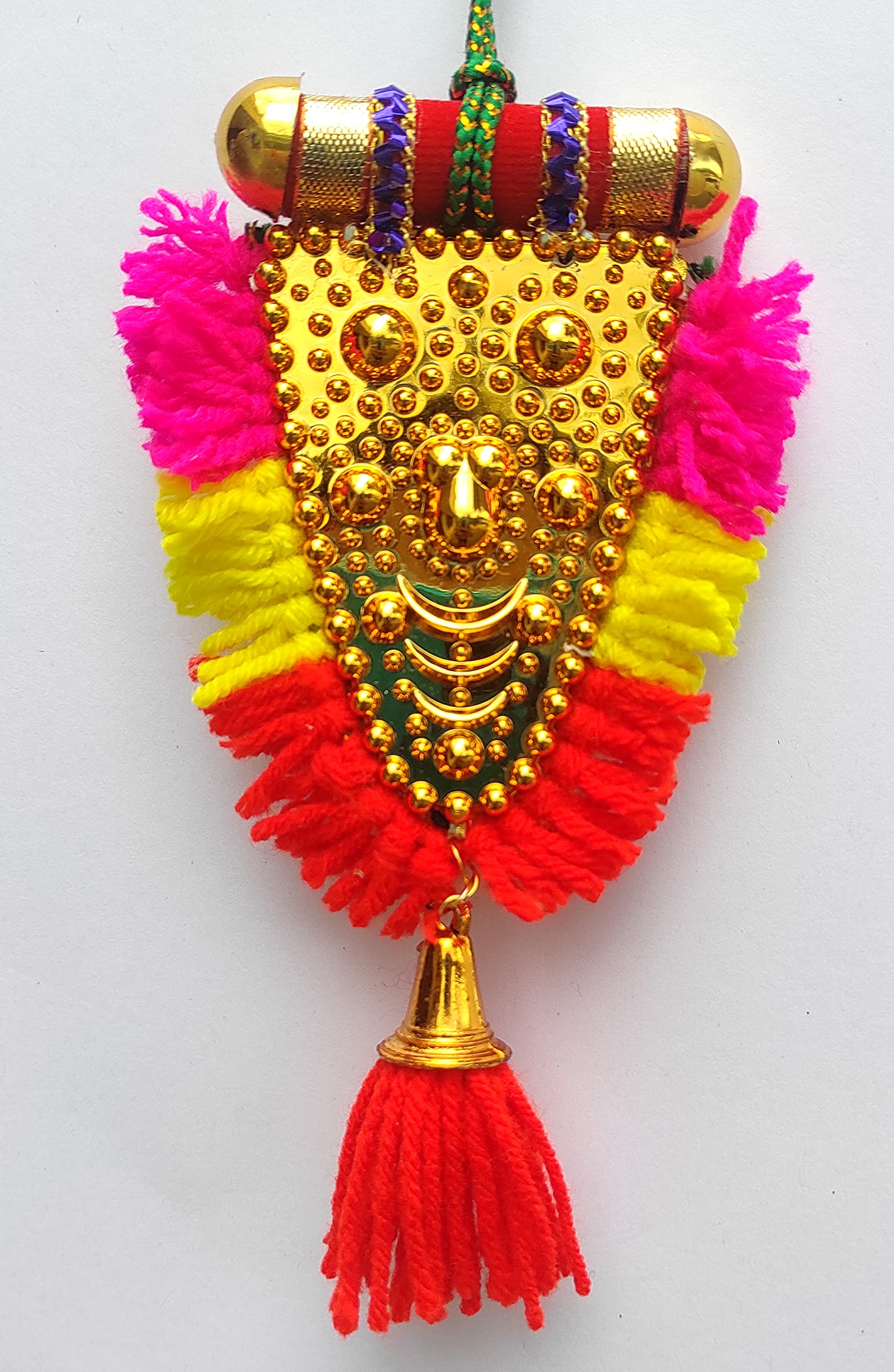 Loyal Craft Car Rear View Mirror Hanging Decorative car nettipattam 7 inch