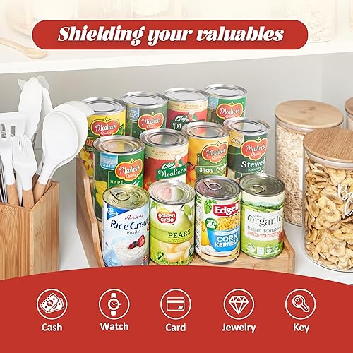 Miniatura 19 de Caja fuerte para desviación de latas, perfecta para ocultar llaves de almacenamiento, efectivo, joyas, tarjetas (1 fruta mixta)