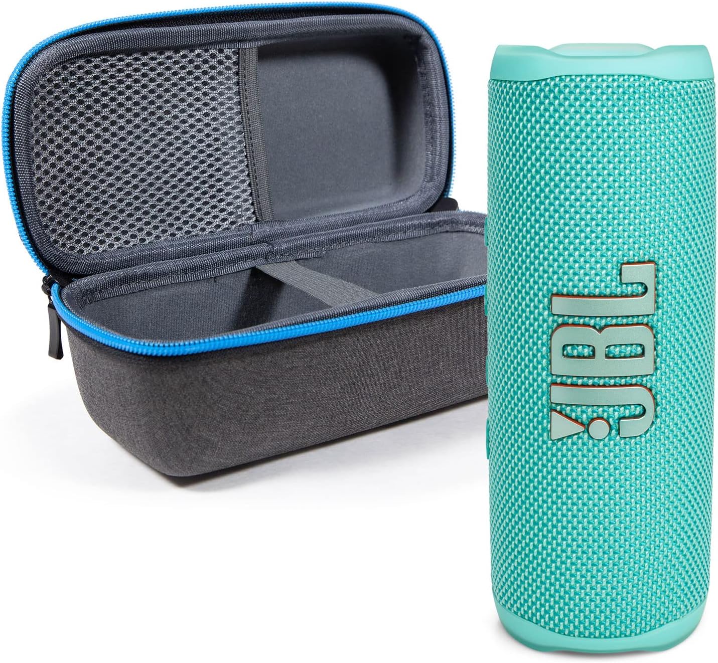 JBL Flip 6 Waterproof Portable Wireless Bluetooth Speaker Bundle with divvi! Premium Hardshell Case – Teal JBL Flip 6 Waterproof Portable Wireless Bluetooth Speaker Bundle with divvi! Premium Hardshell Case – Teal