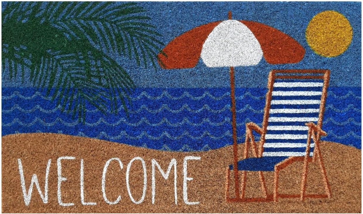 Briarwood Lane Flip Flops Summer Natural Fiber Coir Doormat