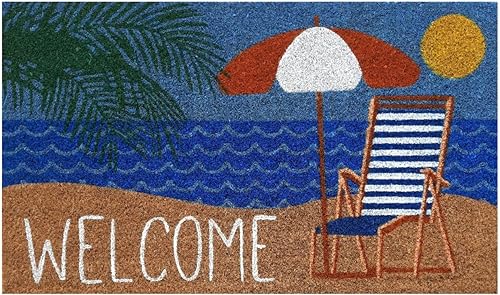 Miniatura 6 de Briarwood Lane It's 5 O'Clock - Felpudo de fibra natural de fibra de coco de verano de 18 x 30 pulgadas