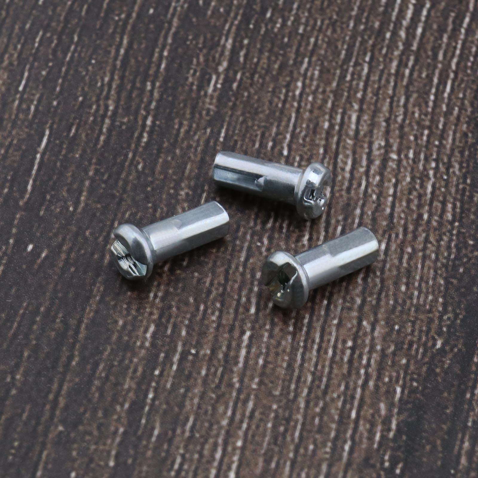 ECSiNG Lot 100 Tétons De Rayon Vélo Acier Argenté – 14G/2 Mm, Longueurs 12/14/16 Mm – VTT, Route, Protection Anti-glissement